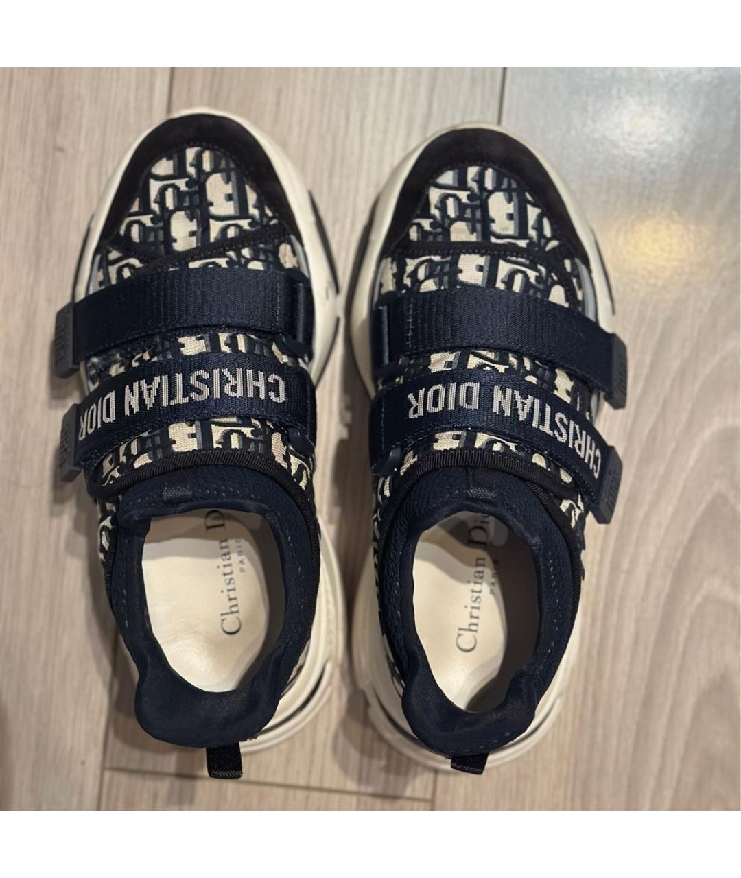 CHRISTIAN DIOR Темно-синие замшевые кроссовки, фото 3