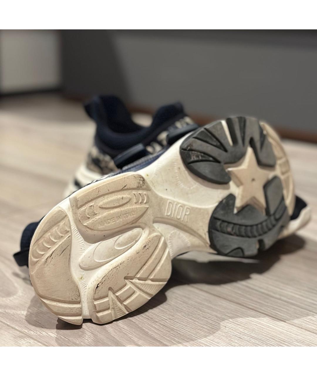 CHRISTIAN DIOR Темно-синие замшевые кроссовки, фото 4
