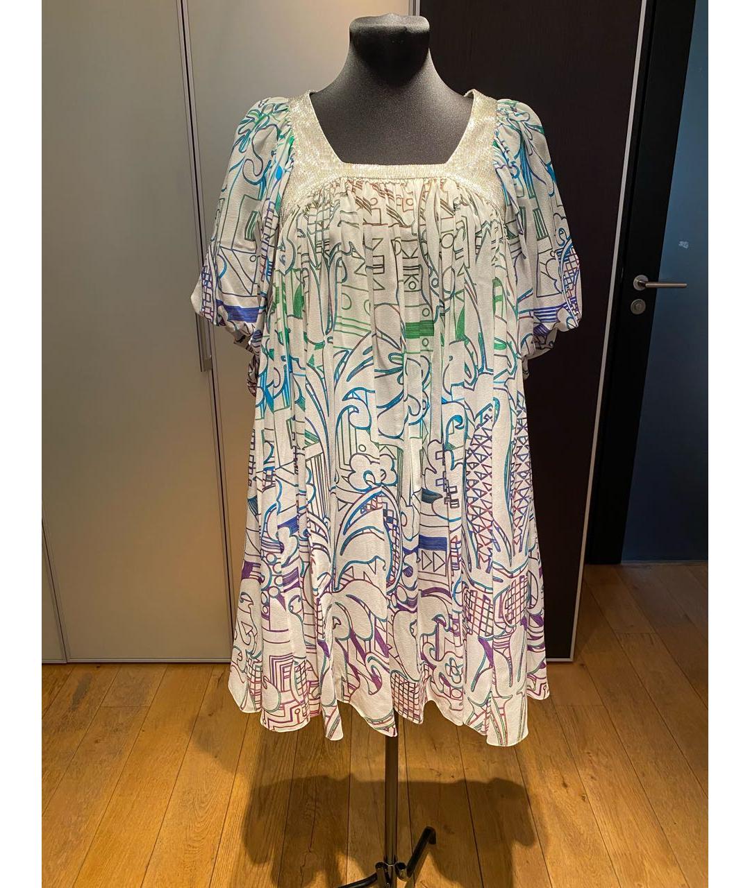 EMILIO PUCCI Мульти шелковое коктейльное платье, фото 8