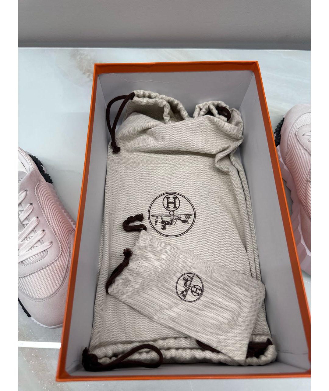 HERMES Белые кроссовки, фото 5