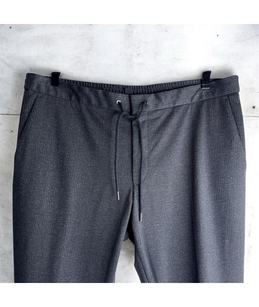 HUGO BOSS Серые вискозные повседневные брюки, фото 2