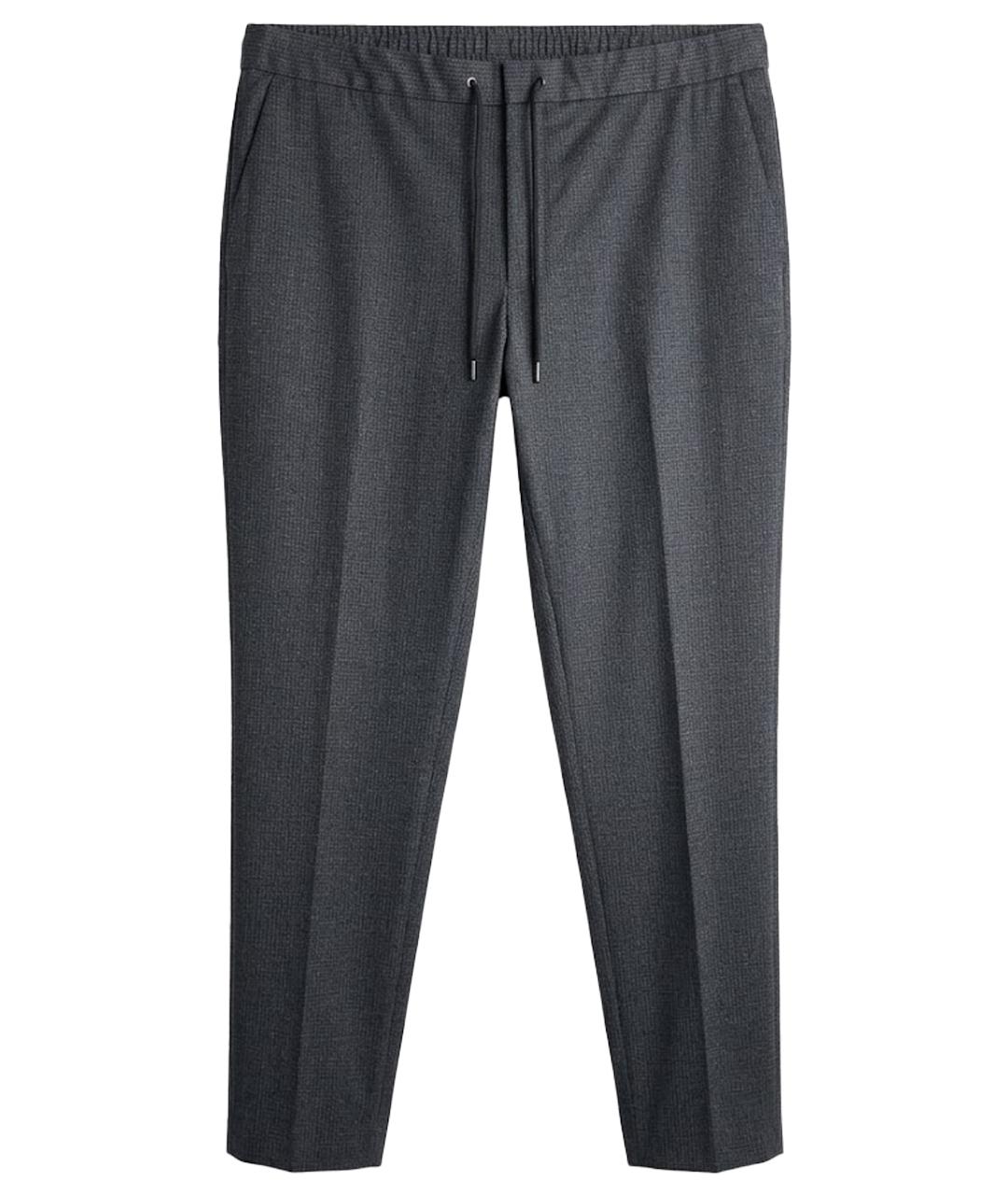 HUGO BOSS Серые вискозные повседневные брюки, фото 1