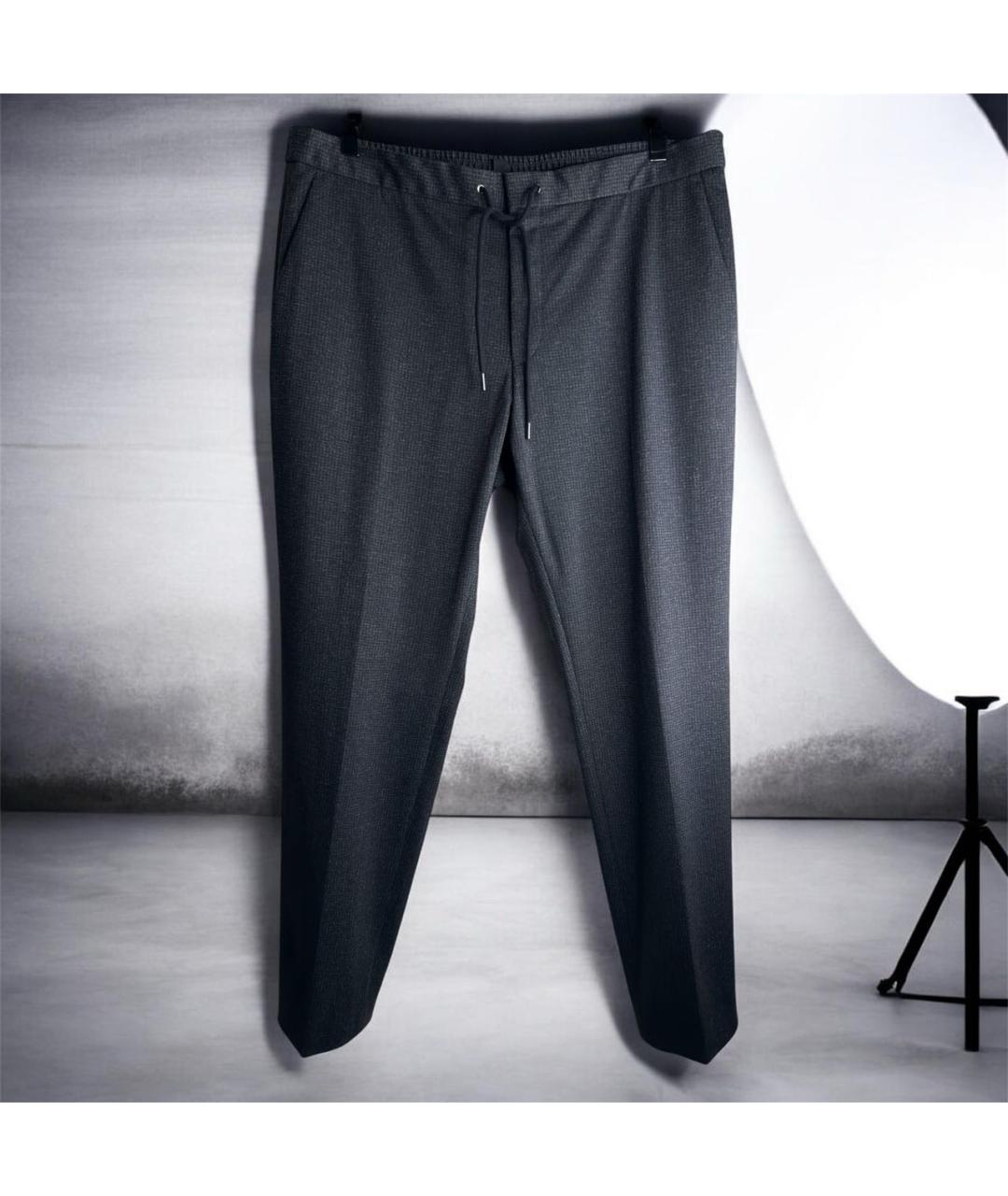 HUGO BOSS Серые вискозные повседневные брюки, фото 9