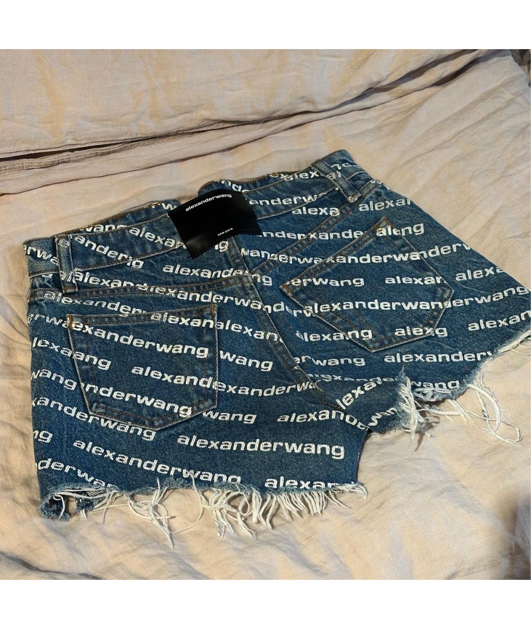 ALEXANDER WANG Синие деним шорты, фото 2
