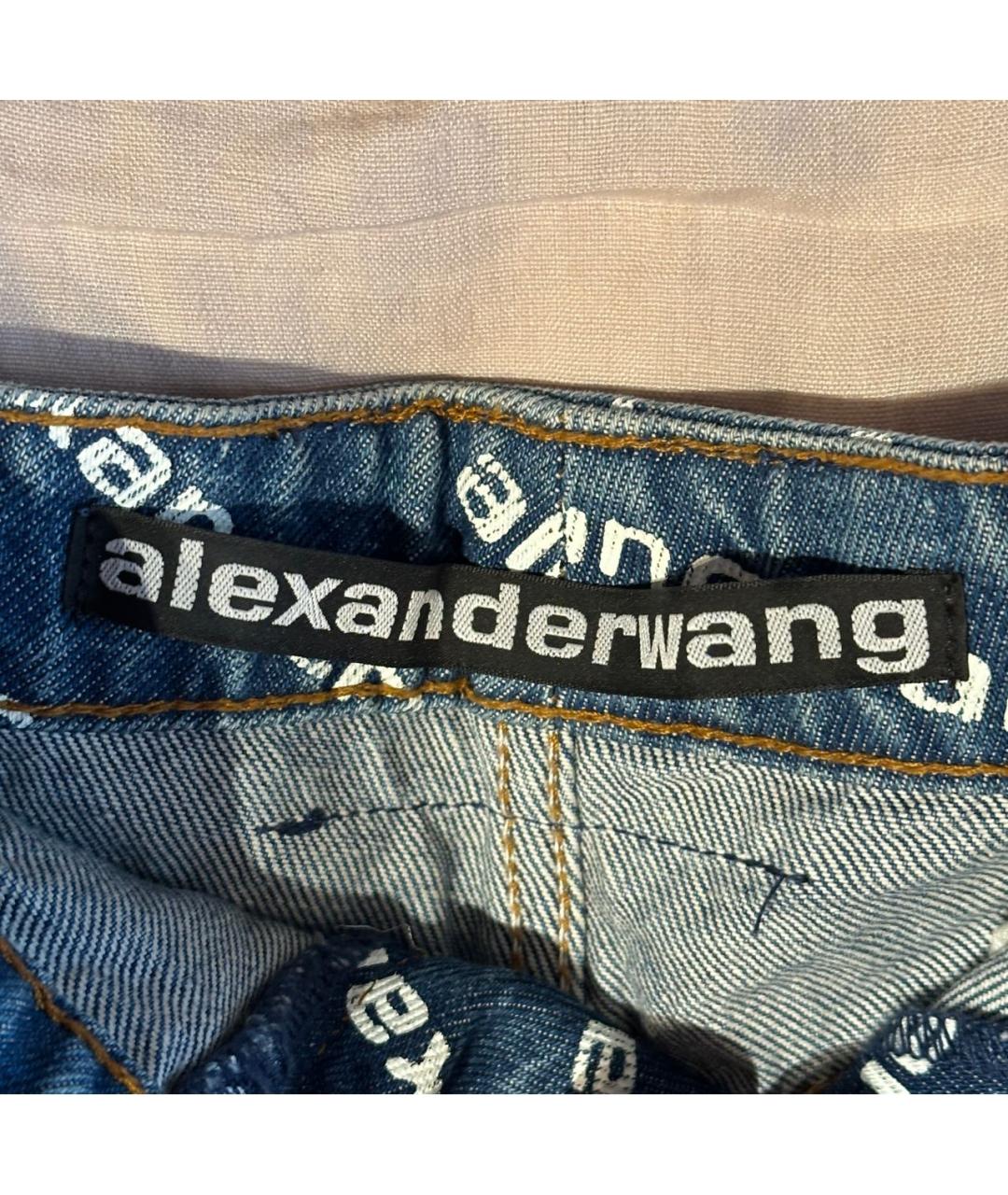 ALEXANDER WANG Синие деним шорты, фото 4