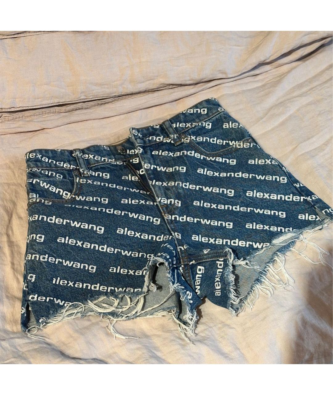 ALEXANDER WANG Синие деним шорты, фото 5