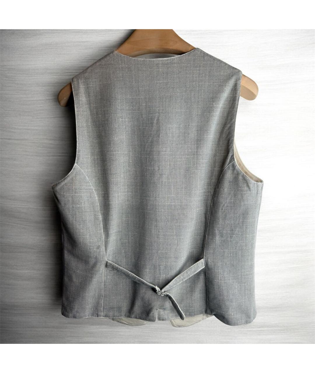 CIRCOLO 1901 Серый хлопко-эластановый жилет, фото 5