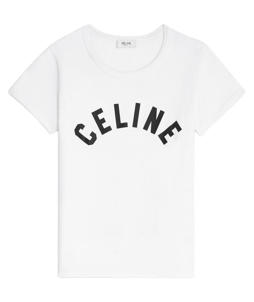 CELINE Белая футболка, фото 1