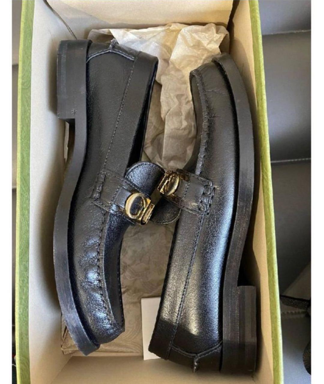 GUCCI Черные кожаные лоферы, фото 7