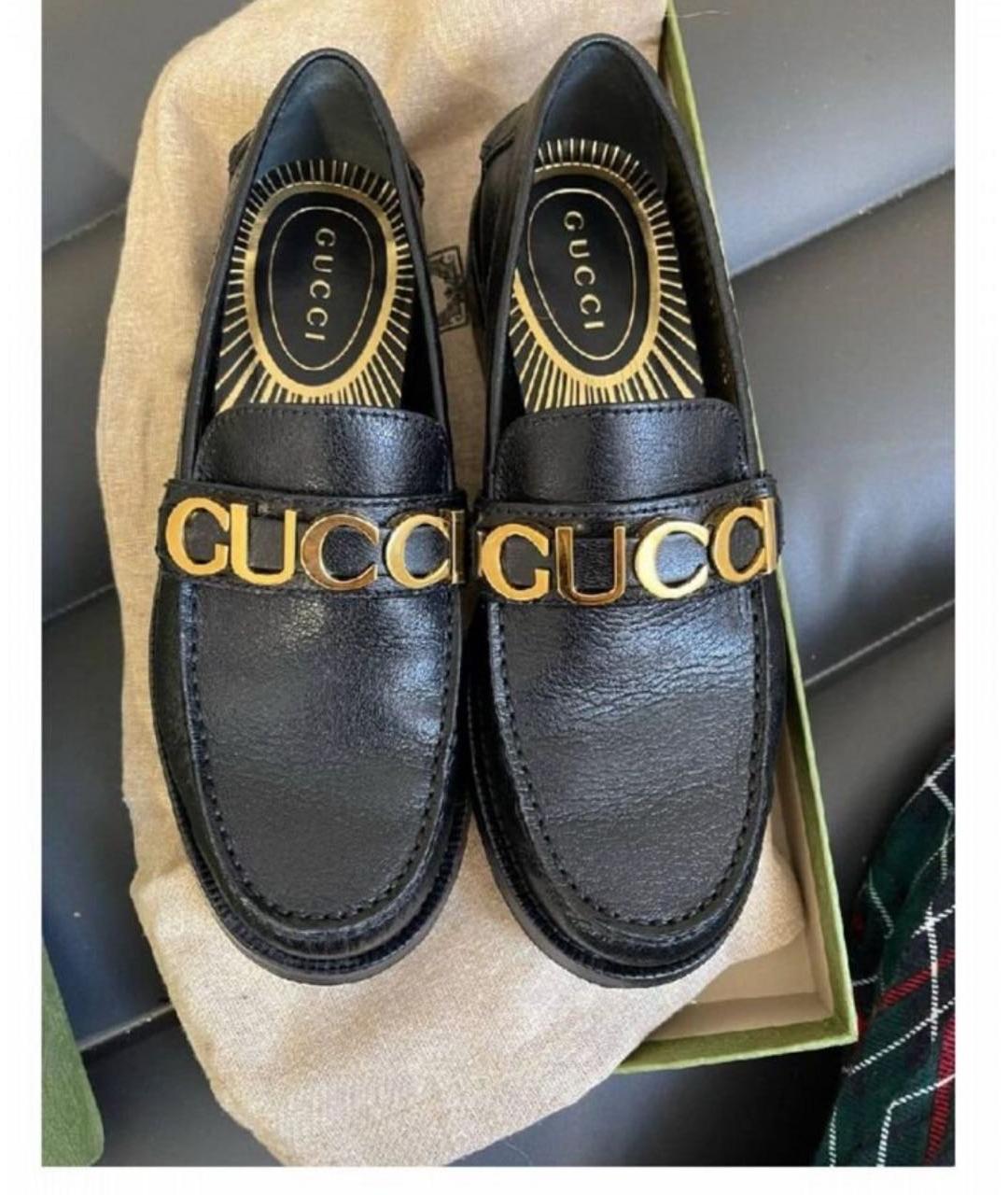 GUCCI Черные кожаные лоферы, фото 2