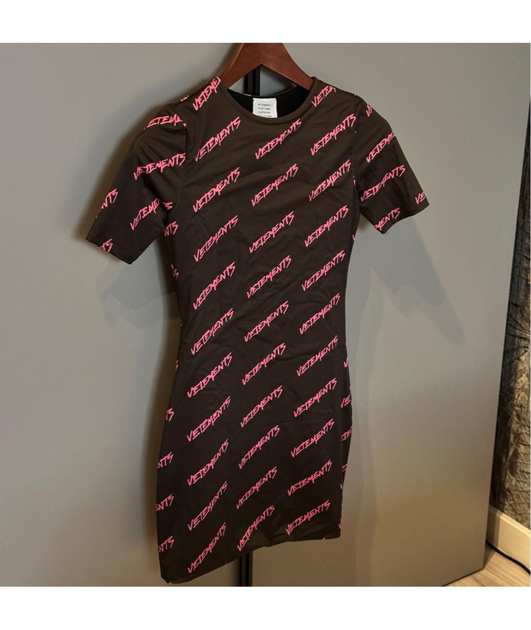 VETEMENTS Черное повседневное платье, фото 5