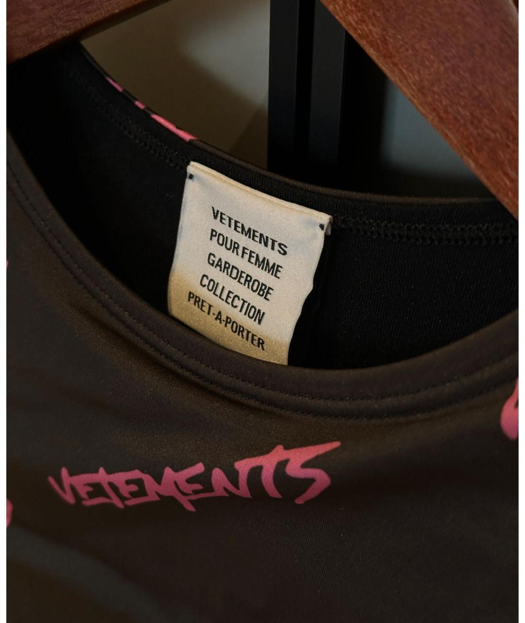 VETEMENTS Черное повседневное платье, фото 4