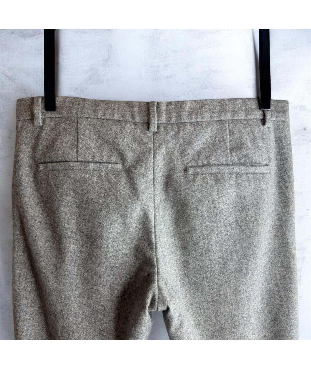 COS Серые шерстяные повседневные брюки, фото 5