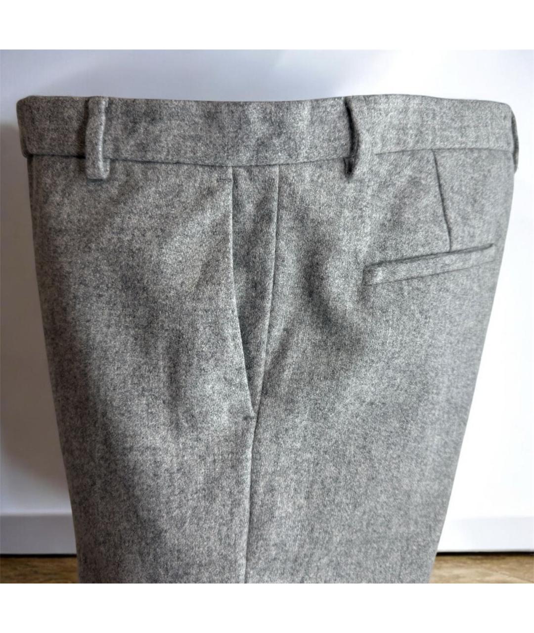COS Серые шерстяные повседневные брюки, фото 8