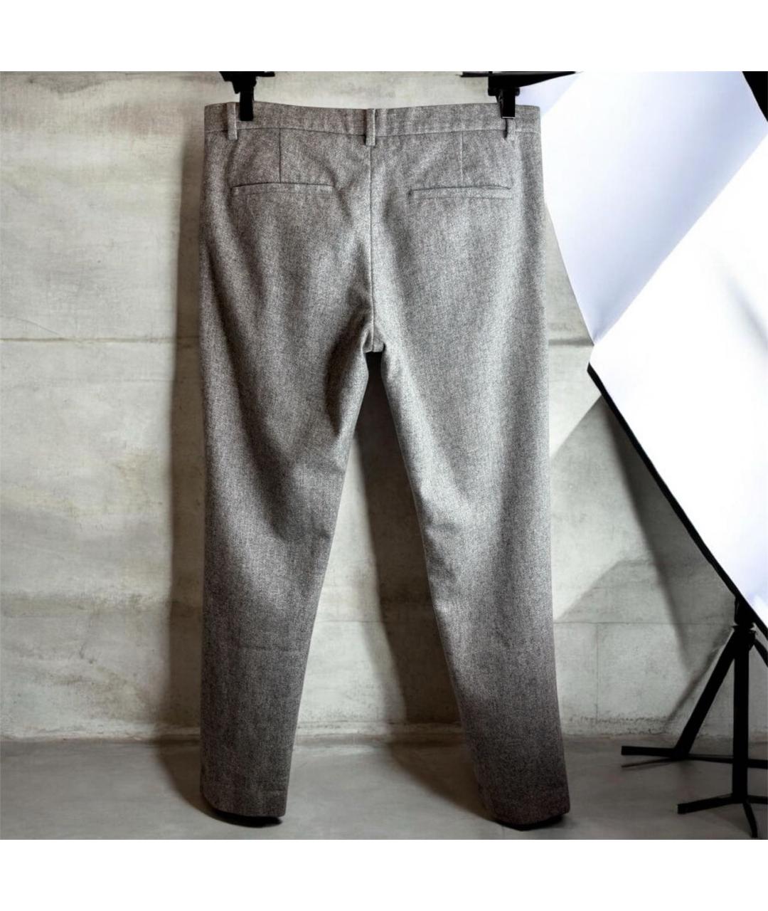 COS Серые шерстяные повседневные брюки, фото 4