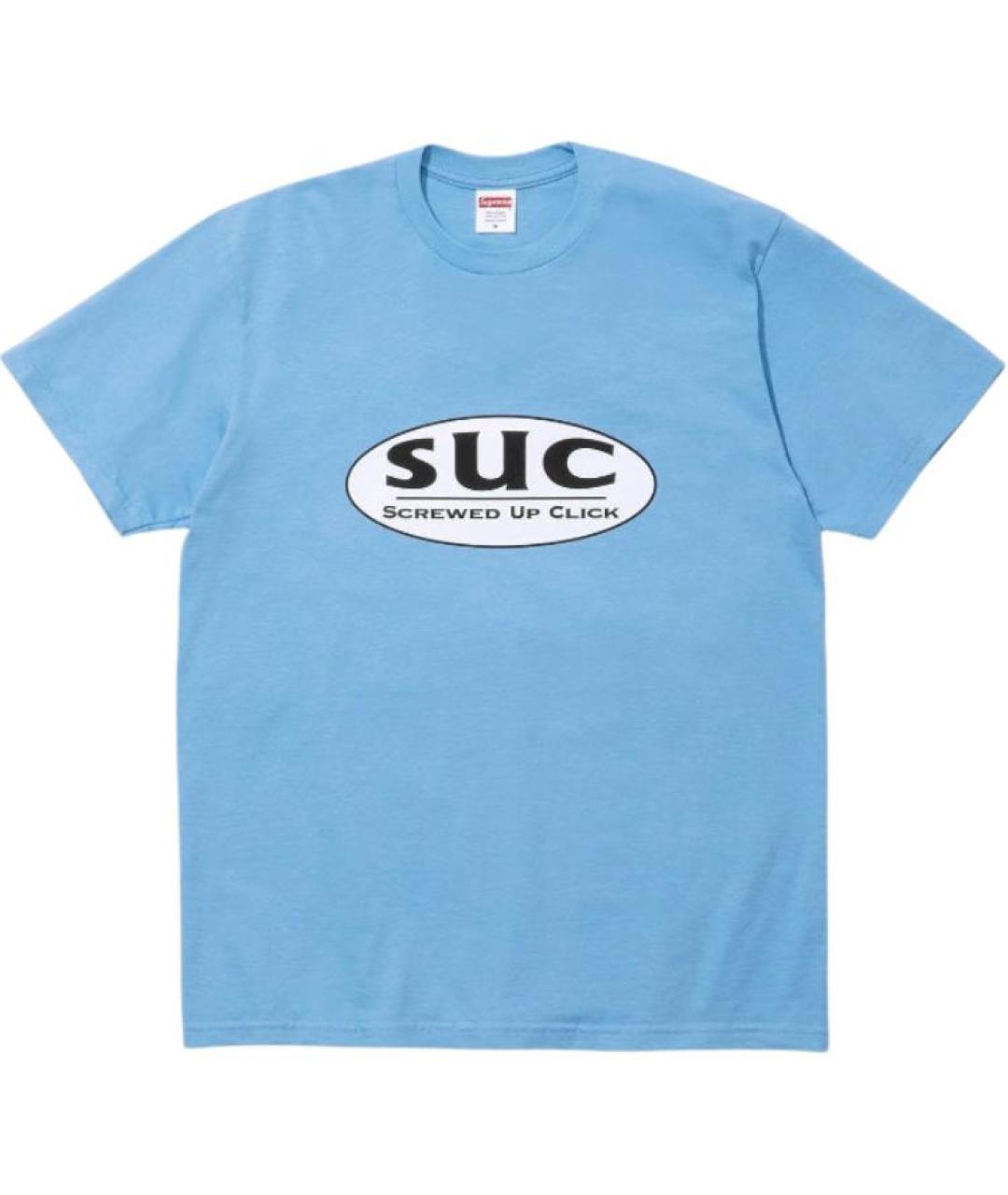 SUPREME Синяя футболка, фото 1