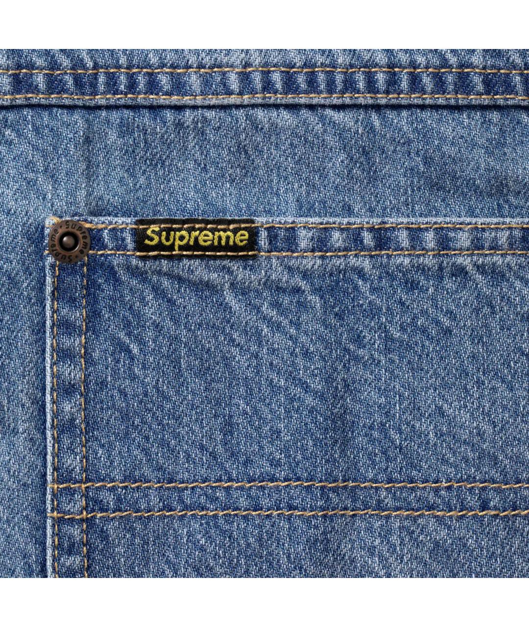 SUPREME Синяя рубашка, фото 2