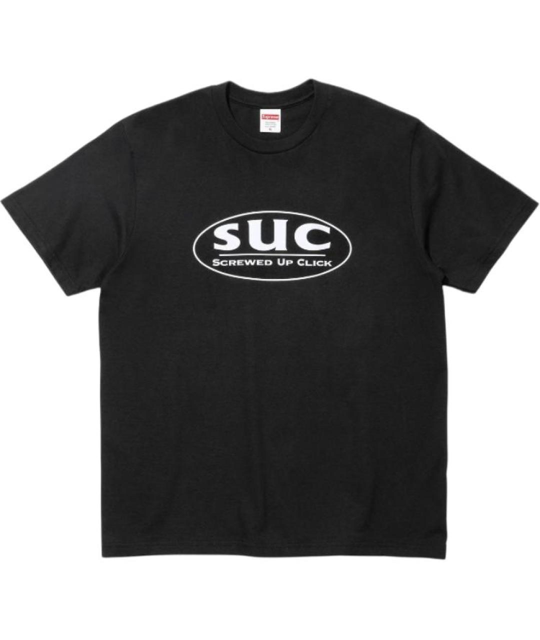 SUPREME Черная футболка, фото 1