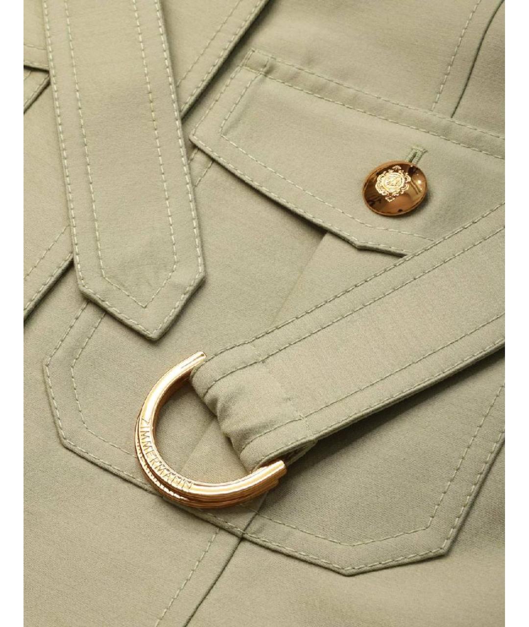 ZIMMERMANN Салатовый шерстяной костюм с брюками, фото 5