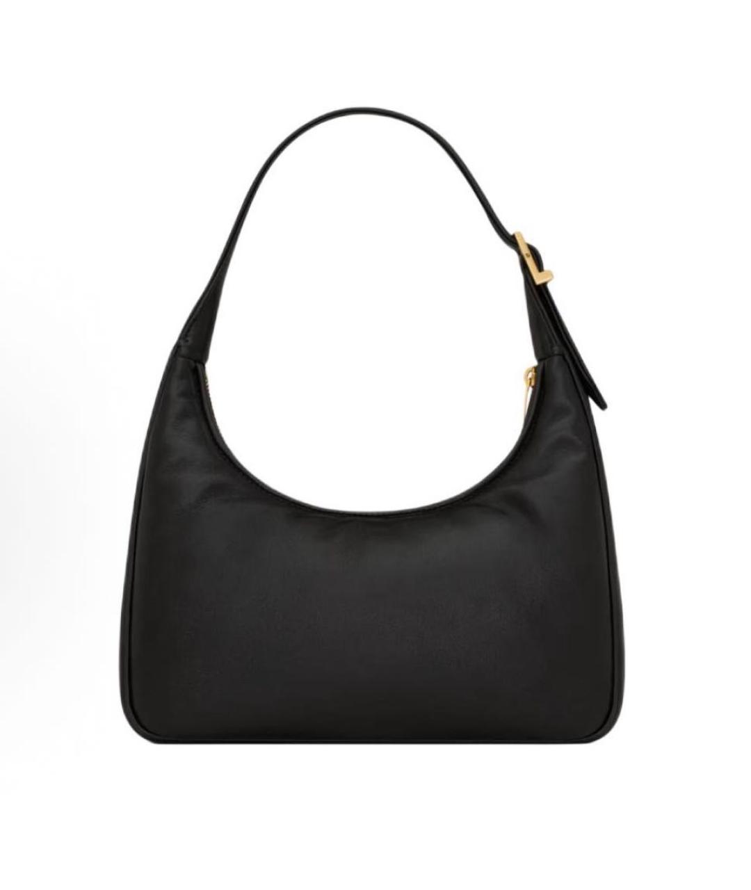 SAINT LAURENT Черная кожаная сумка с короткими ручками, фото 8