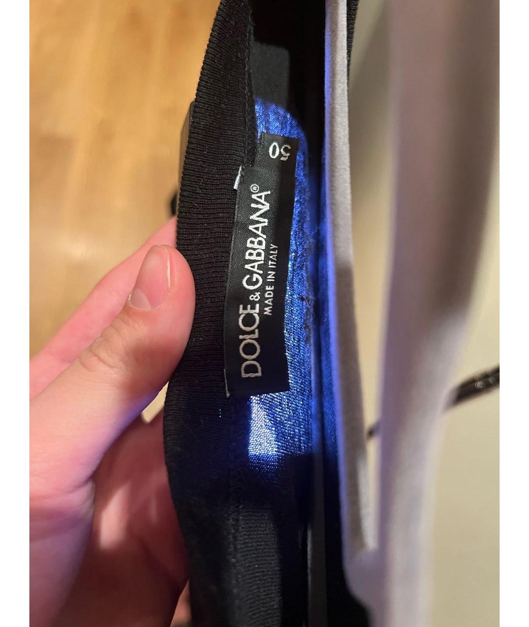 DOLCE&GABBANA Черная хлопковая футболка, фото 4