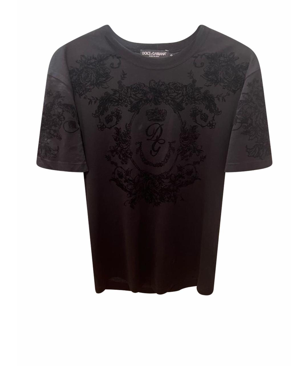 DOLCE&GABBANA Черная хлопковая футболка, фото 1