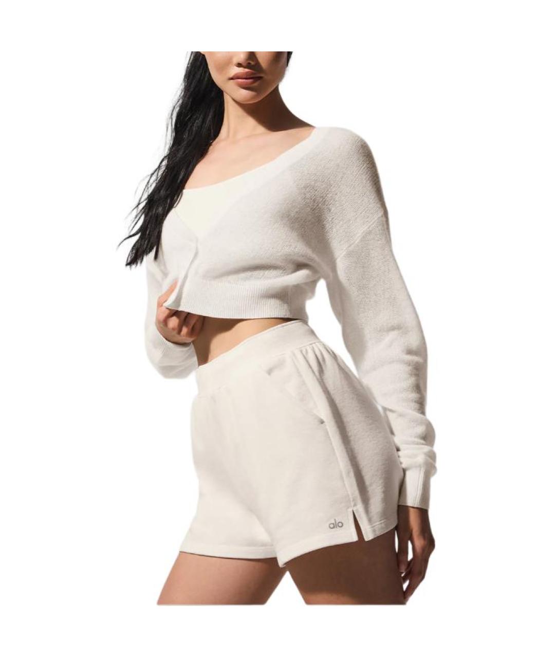 ALO YOGA Белый джемпер / свитер, фото 3