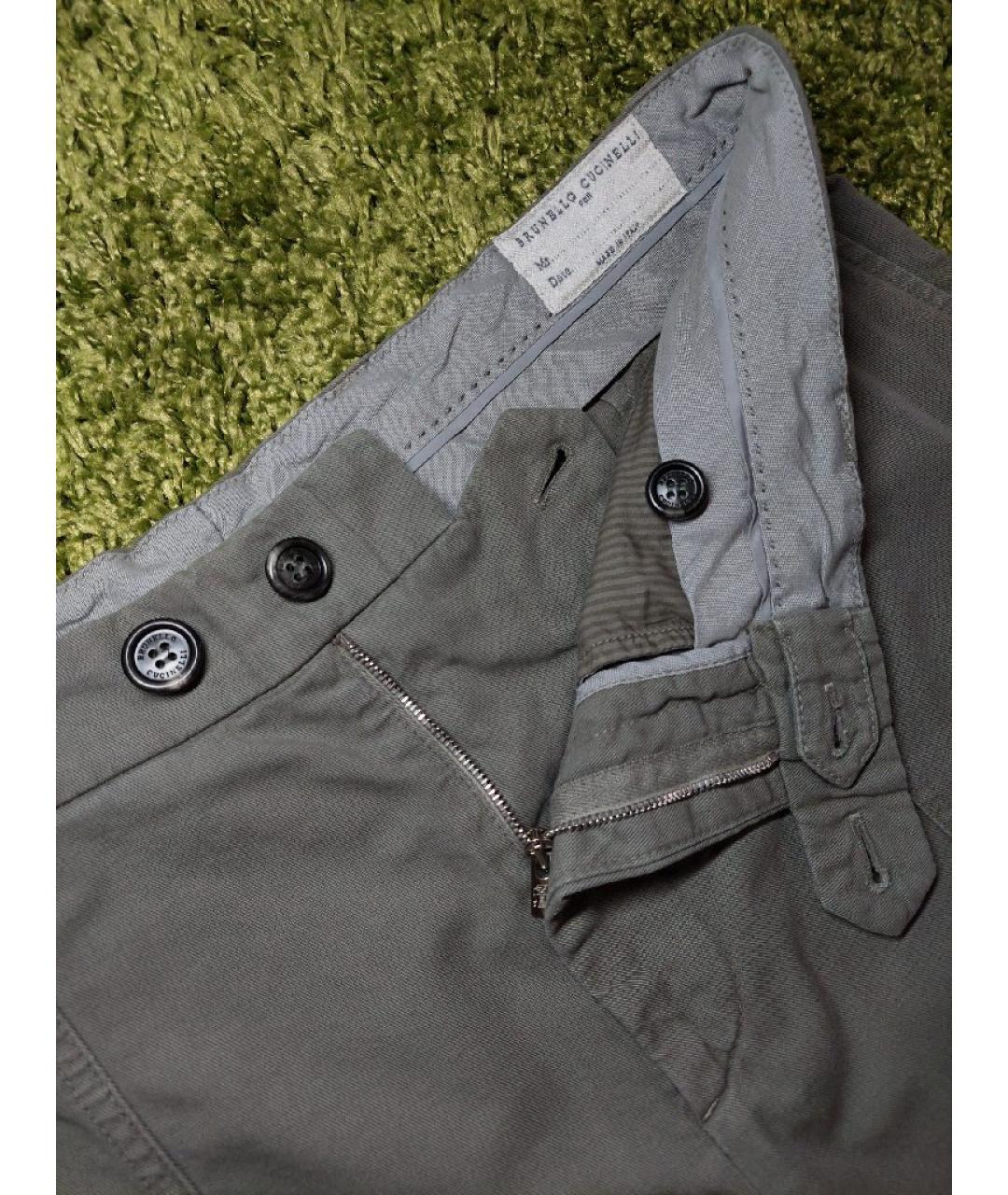 BRUNELLO CUCINELLI Серые хлопковые шорты, фото 4