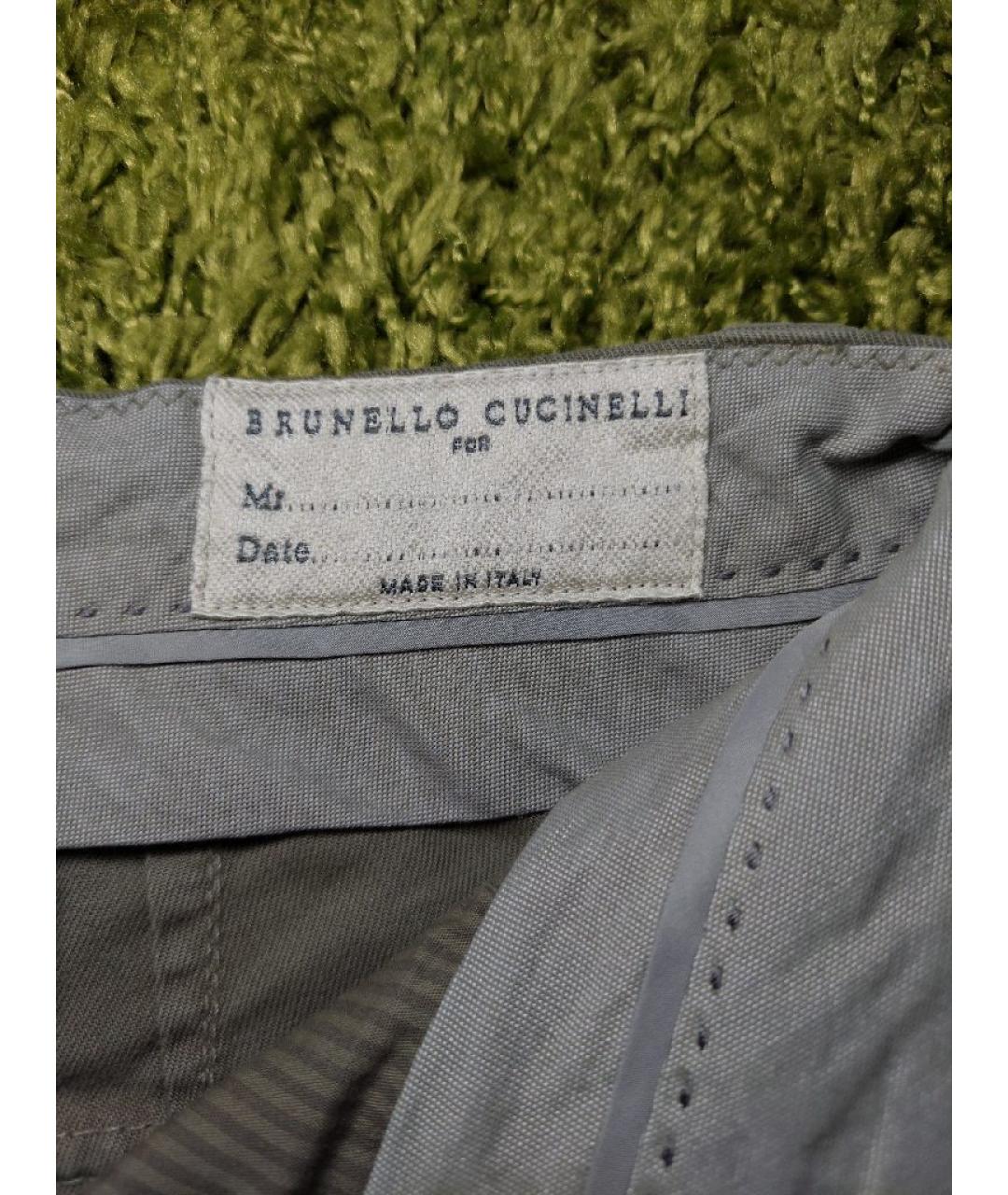 BRUNELLO CUCINELLI Серые хлопковые шорты, фото 3