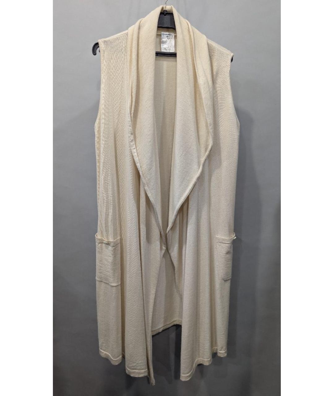 CHANEL Бежевая кашемировая жилетка, фото 7