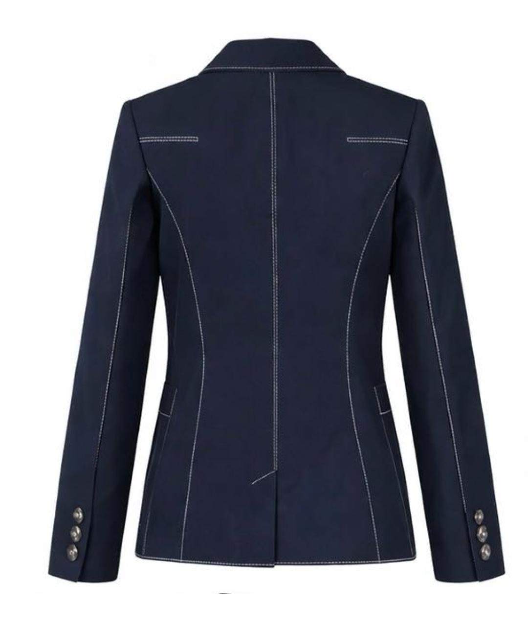 ALEXANDER MCQUEEN Темно-синий хлопковый жакет/пиджак, фото 2