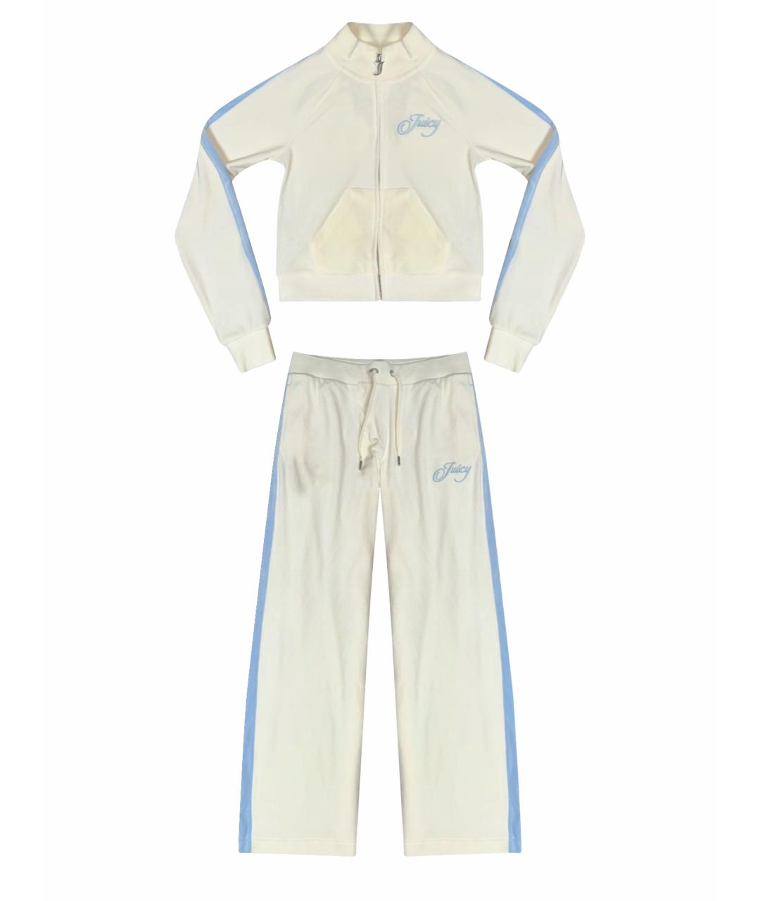 JUICY COUTURE Голубой велюровый костюм с брюками, фото 1