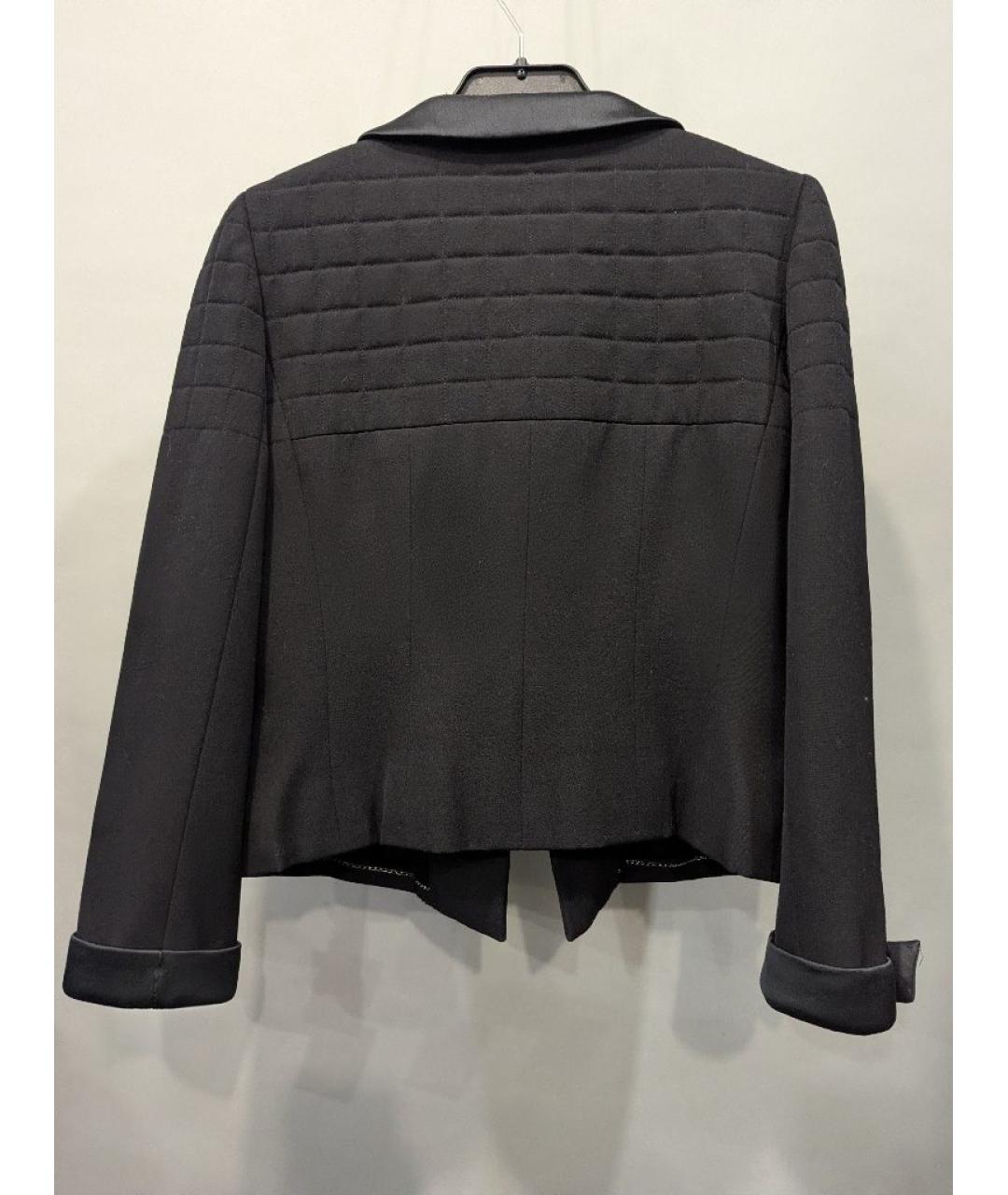 CHANEL Черный шерстяной жакет/пиджак, фото 2
