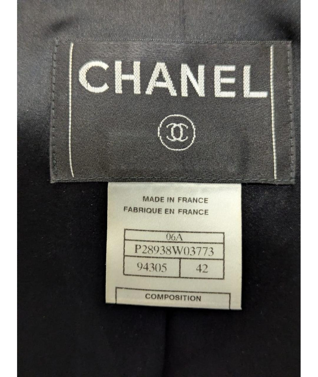 CHANEL Черный шерстяной жакет/пиджак, фото 3