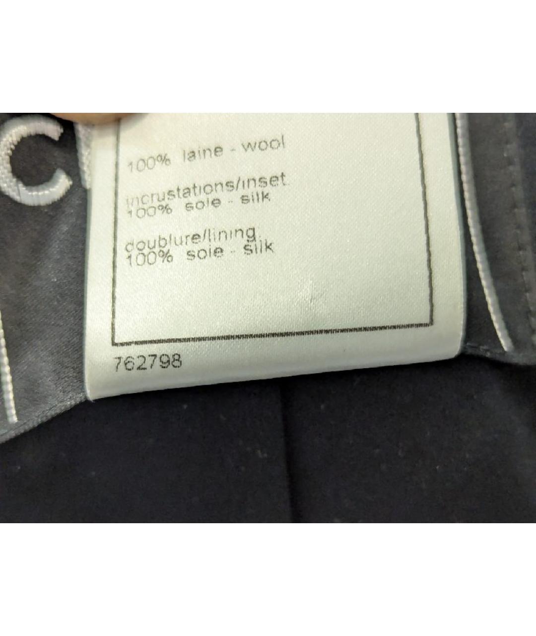 CHANEL Черный шерстяной жакет/пиджак, фото 6