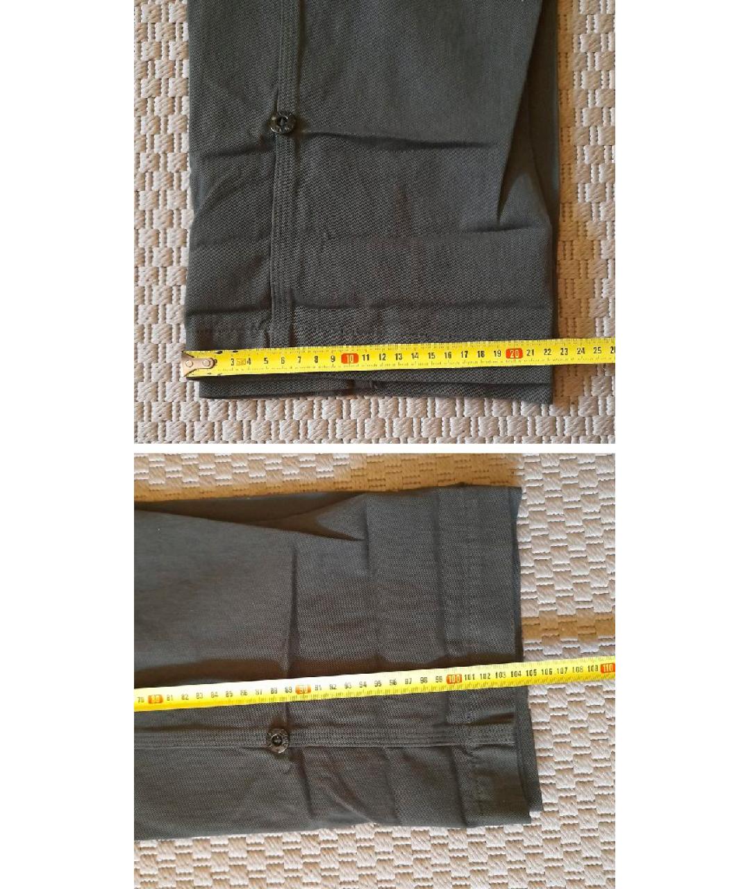 STONE ISLAND Зеленые хлопковые повседневные брюки, фото 4