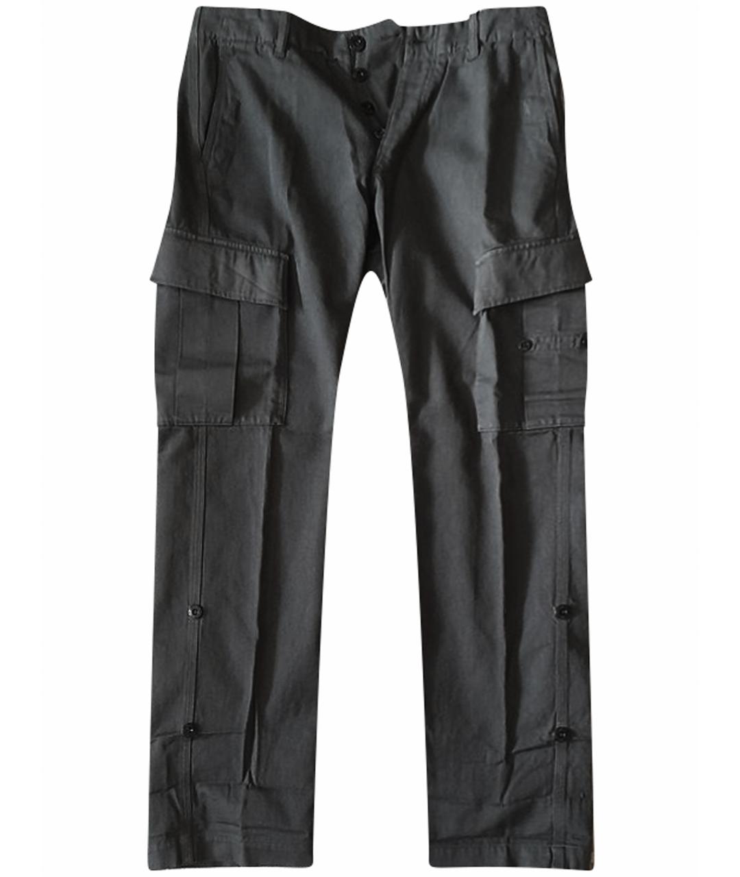 STONE ISLAND Зеленые хлопковые повседневные брюки, фото 1