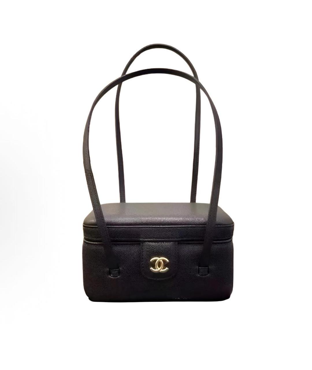 CHANEL Черная кожаная сумка через плечо, фото 2