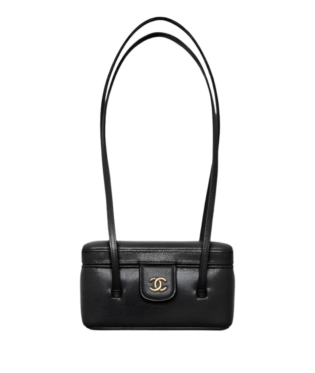 CHANEL Черная кожаная сумка через плечо, фото 1