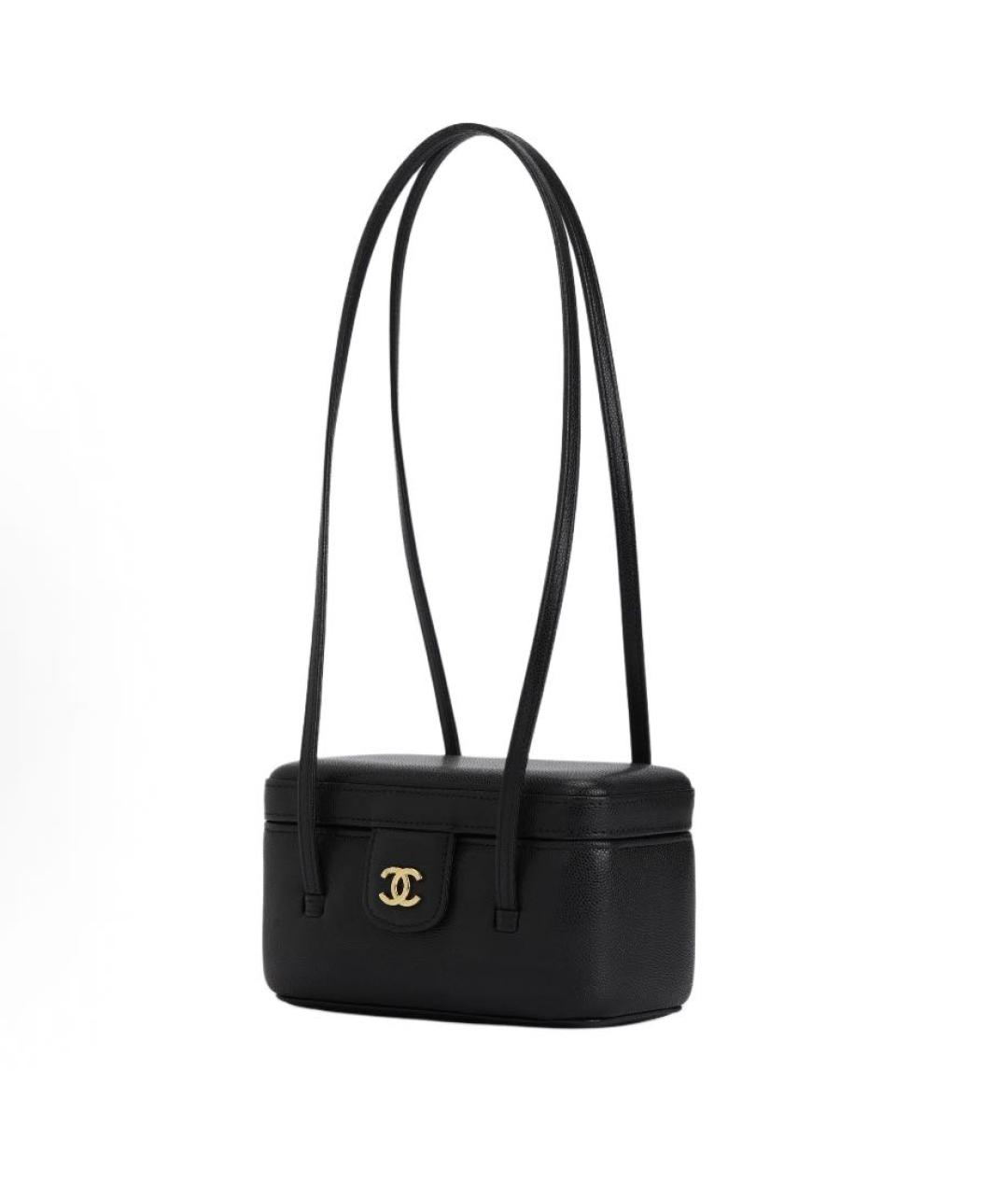 CHANEL Черная кожаная сумка через плечо, фото 4