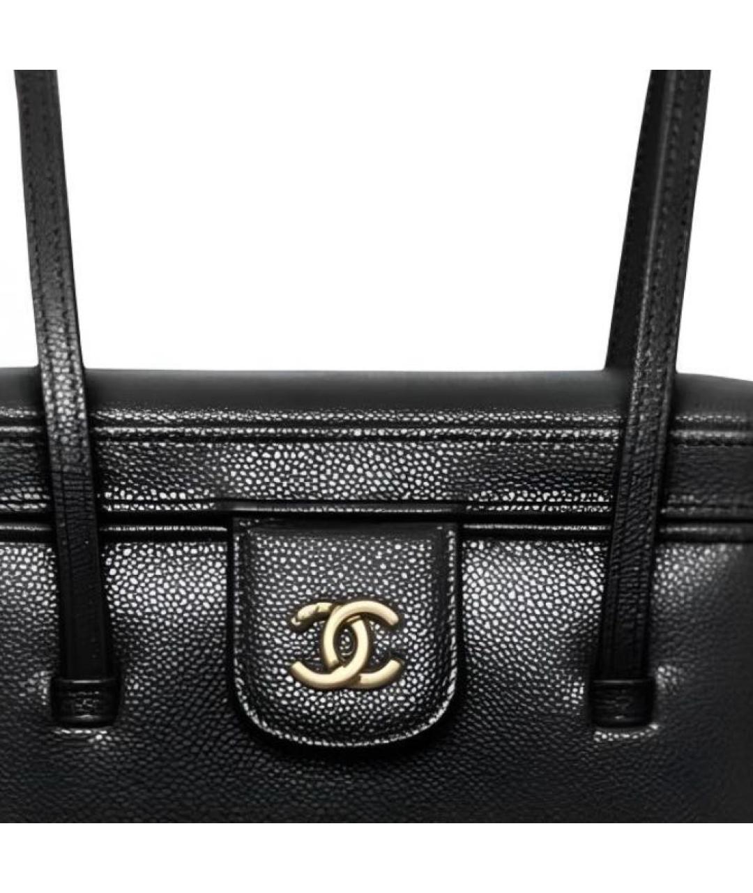 CHANEL Черная кожаная сумка через плечо, фото 3