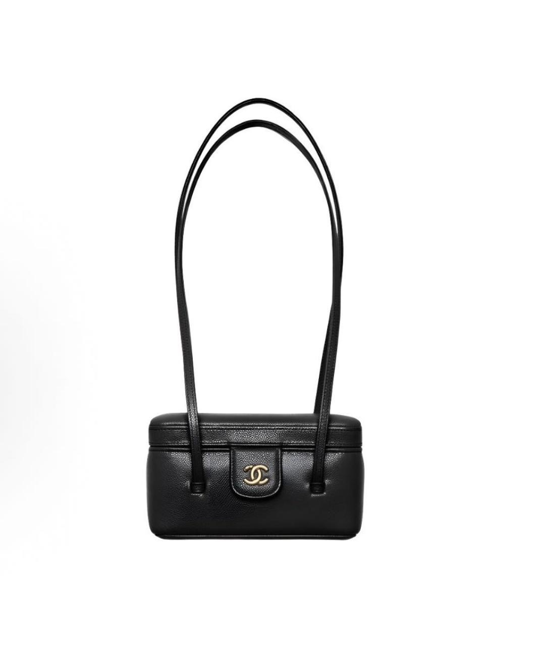 CHANEL Черная кожаная сумка через плечо, фото 9