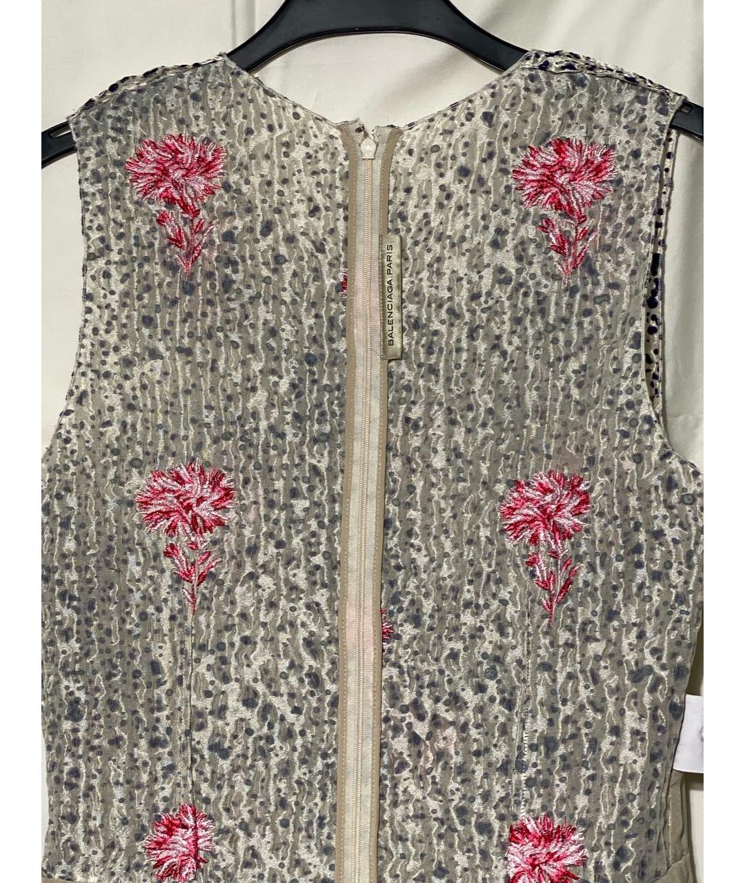 BALENCIAGA Белое шелковое повседневное платье, фото 3