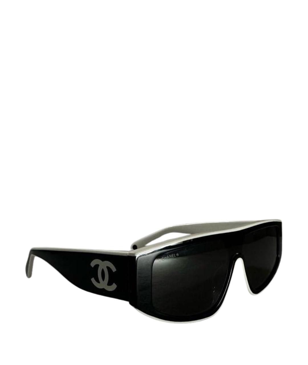 CHANEL Белые пластиковые солнцезащитные очки, фото 1