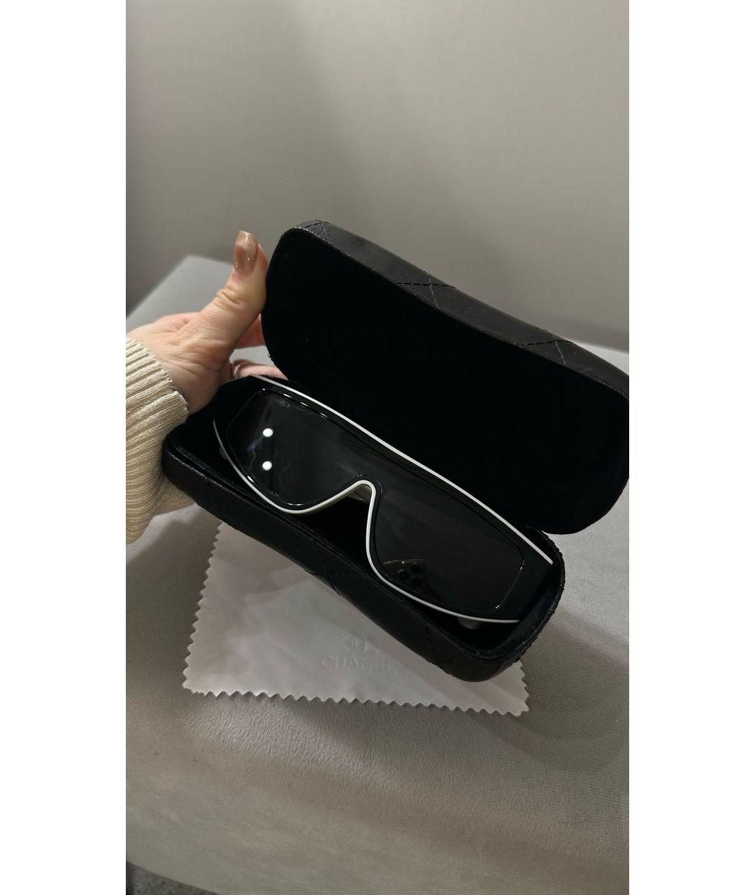 CHANEL Белые пластиковые солнцезащитные очки, фото 7