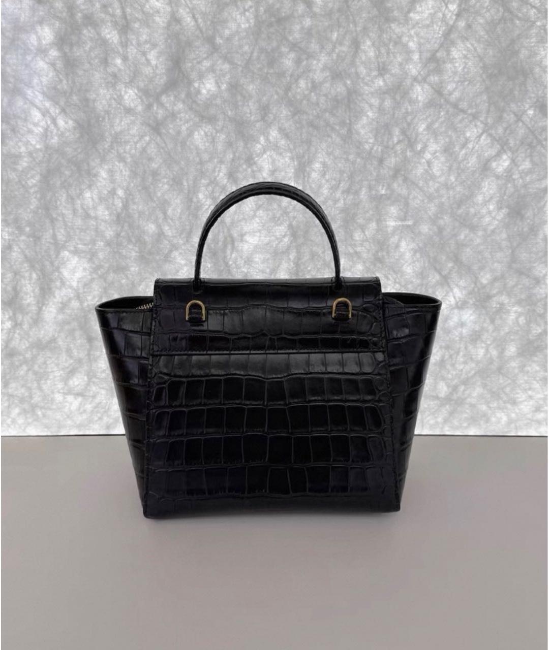 CELINE Черная кожаная сумка с короткими ручками, фото 2