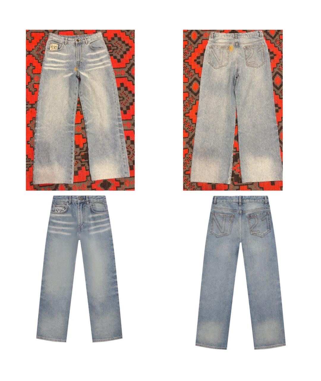 NO. 21 Голубые деним детские джинсы, фото 4