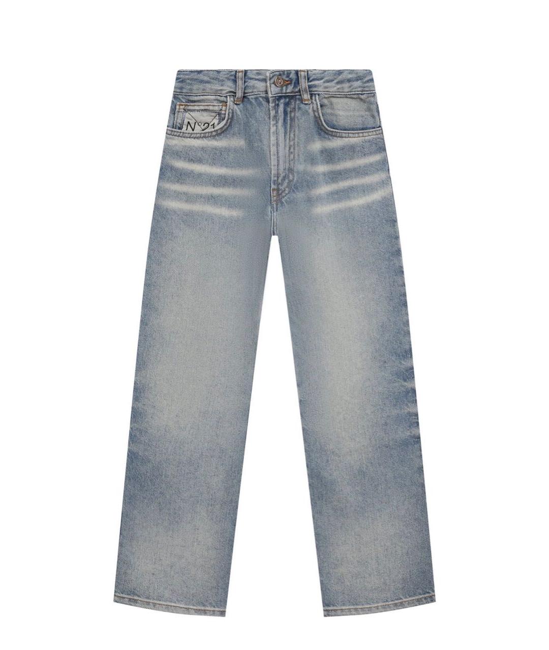 NO. 21 Голубые деним детские джинсы, фото 9