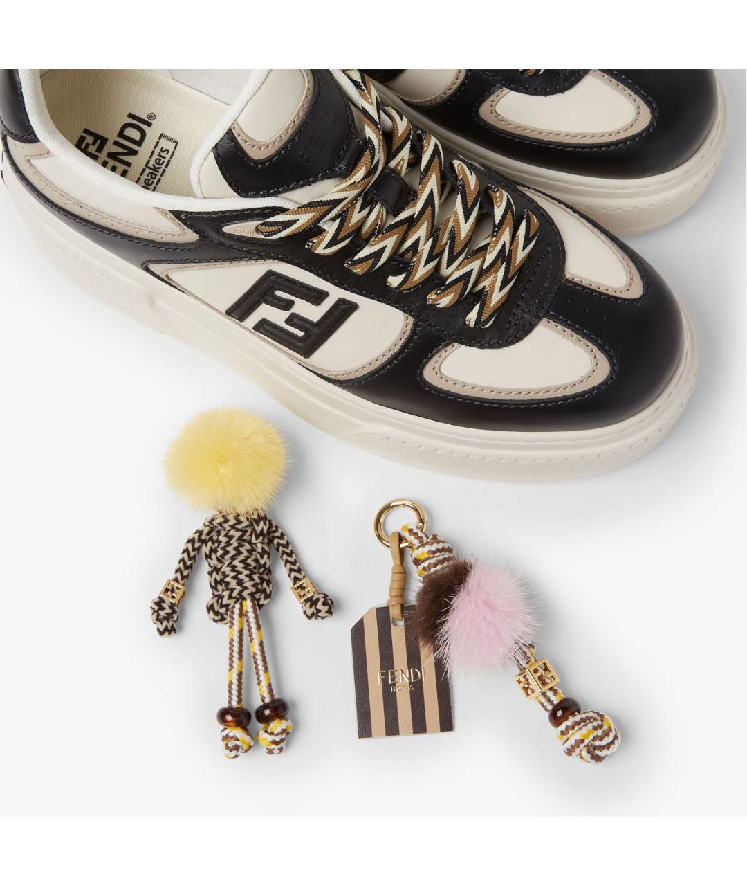 FENDI Мульти кожаные кеды, фото 5