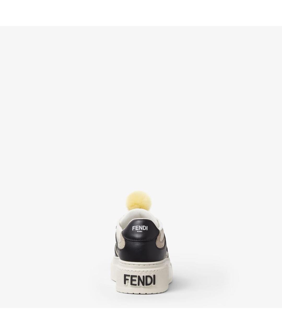 FENDI Мульти кожаные кеды, фото 4